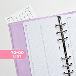 To-Do List Planner Inserts | Personal Filofax 6 Ring Binder | Task Tracker