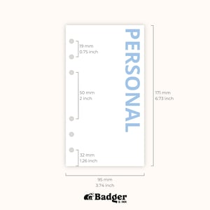 a white poster with the words personal on it