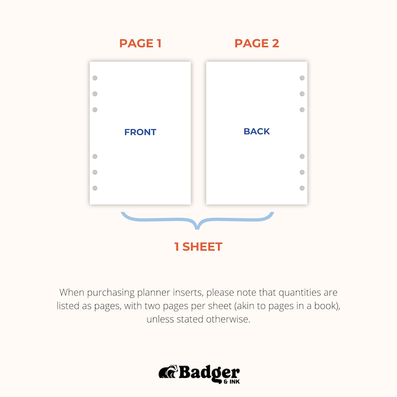 a pair of white sheets with blue text on them