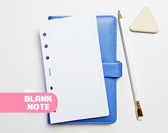 Blank Planner Inserts | Personal Filofax 6 Ring Binder