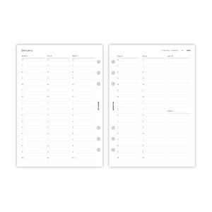 Weekly A5 Planner Inserts | Filofax 6 Ring Binder | Dated 2026 Diary ...