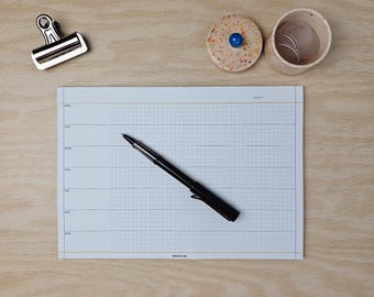 Weekly Planner Notepad | Undated Tear-Off Desk Pad | A4