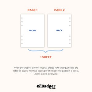 a pair of white sheets with blue text on them