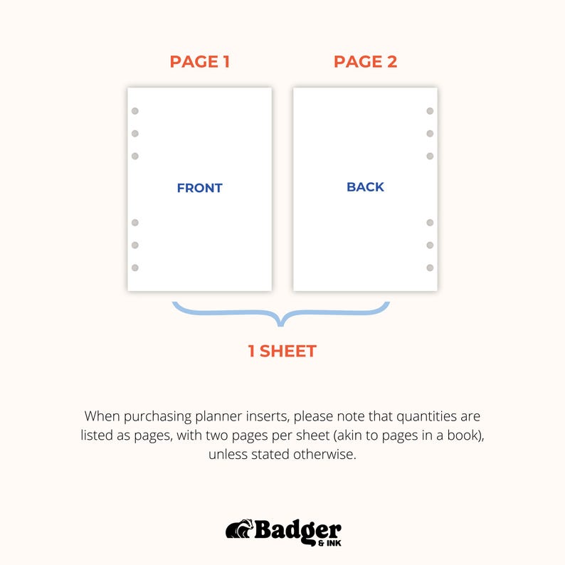 a pair of white sheets with blue text on them