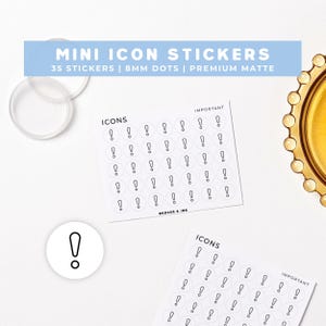 Important Planner Stickers | Urgent, Priority, Task, Reminder Mini Icon Sticker Sheet