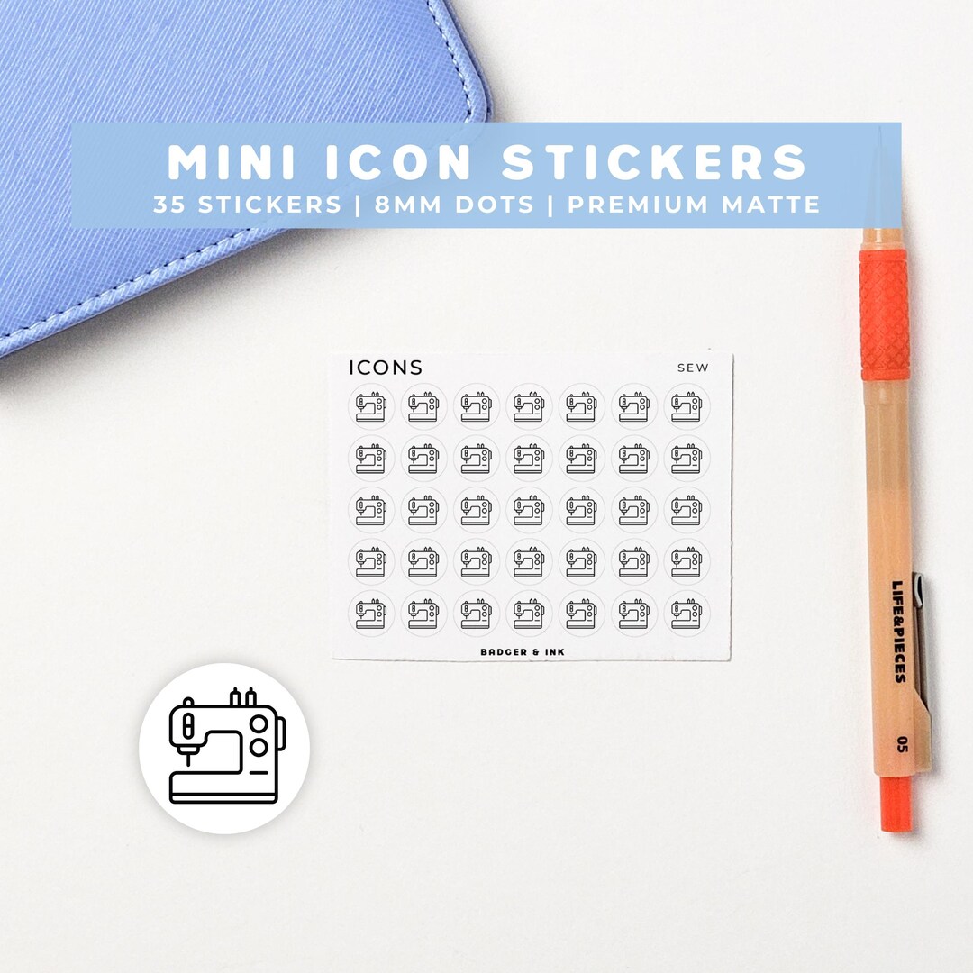 Sewing Machine Plug Sticker Sewing Machine Planner Stickers | Crafting, Hobby Journal, Sew Mini ...