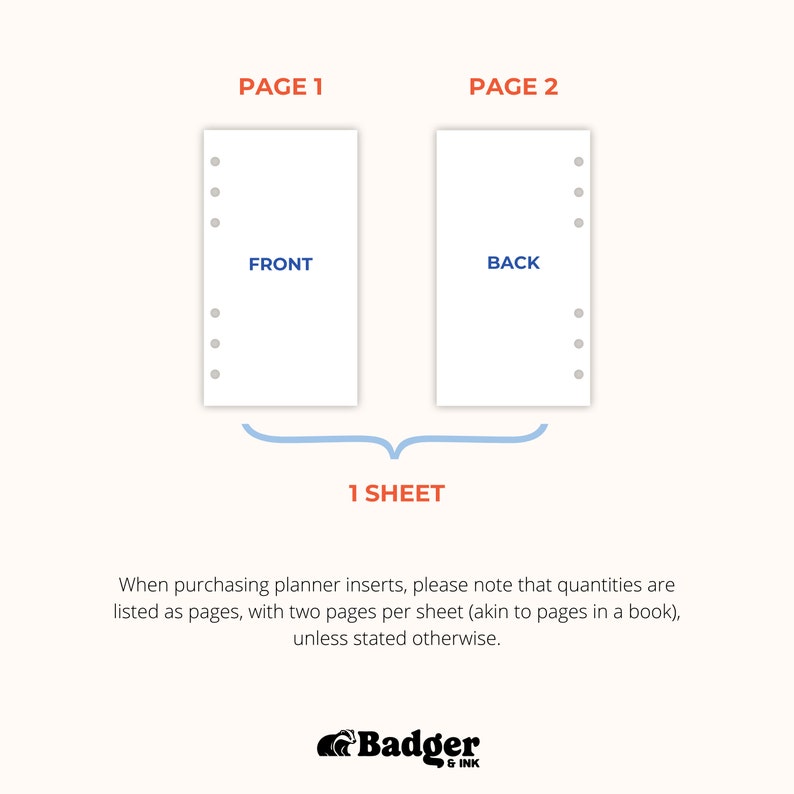 PRINTED Personal Daily Self Care Planner Inserts Hourly 6 Ring Binder