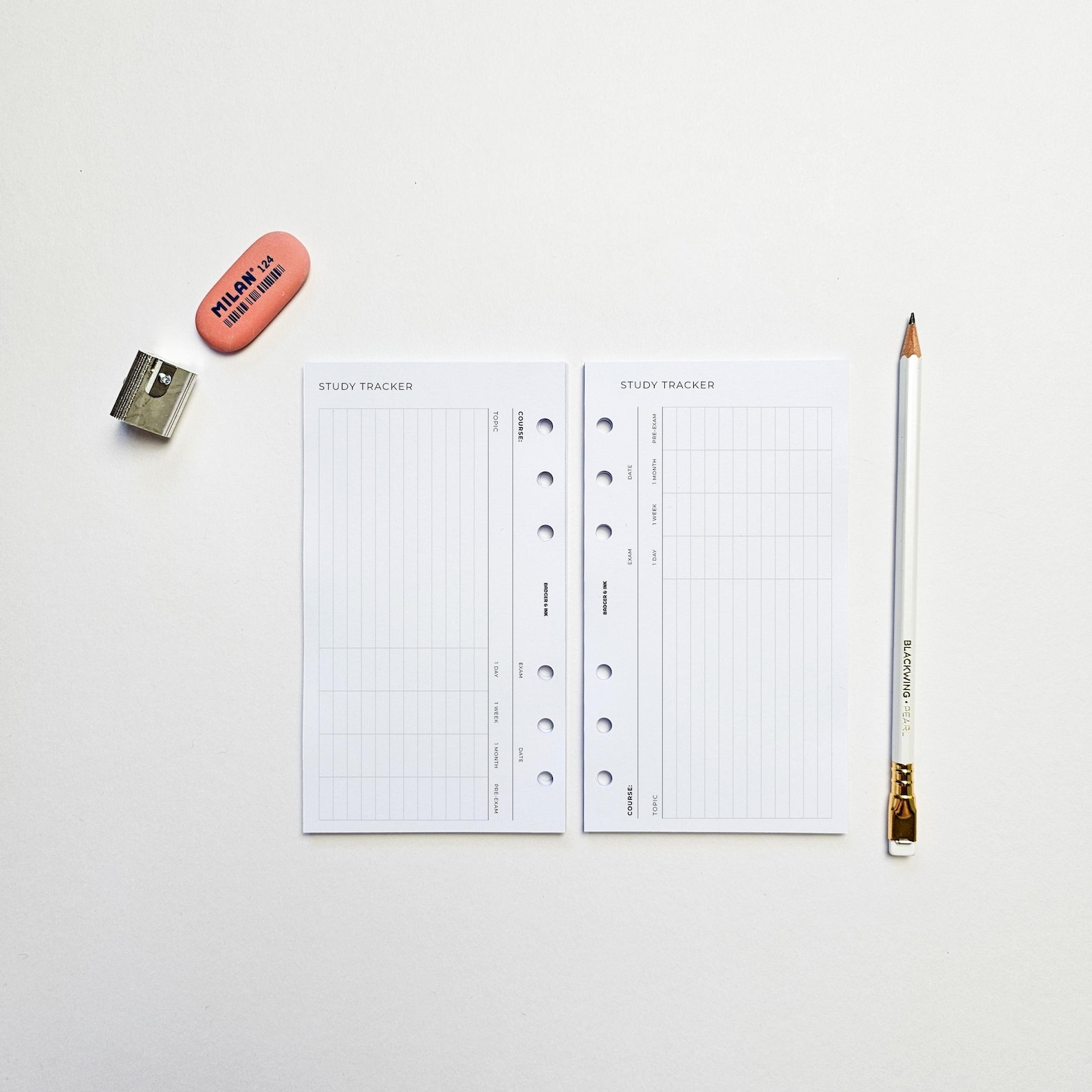 Study Log Planner Inserts | Personal Filofax 6 Ring Binder | Academic ...