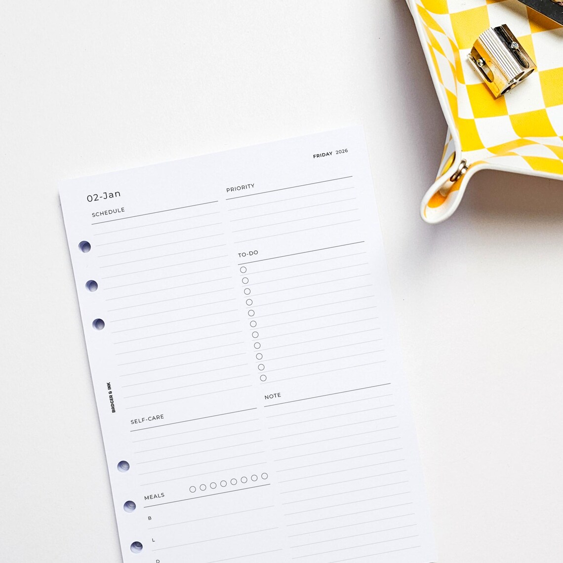Daily A5 Planner Inserts | Filofax 6 Ring Binder | Dated 2026 Diary - Etsy