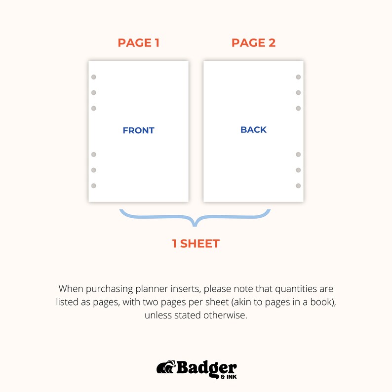 a pair of white sheets with blue text on them