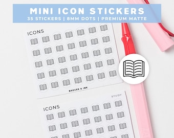 Study Planner Stickers | Revision Schedule, Reminder, Student Academic Mini Icon Sticker Sheet
