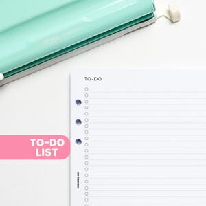 To-Do List A5 Planner Inserts | Filofax 6 Ring Binder | Task Tracker