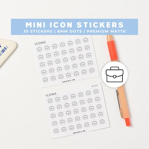 Work Planner Stickers | Job Shift Schedule, Task Reminder, Productivity Mini Icon Sticker Sheet