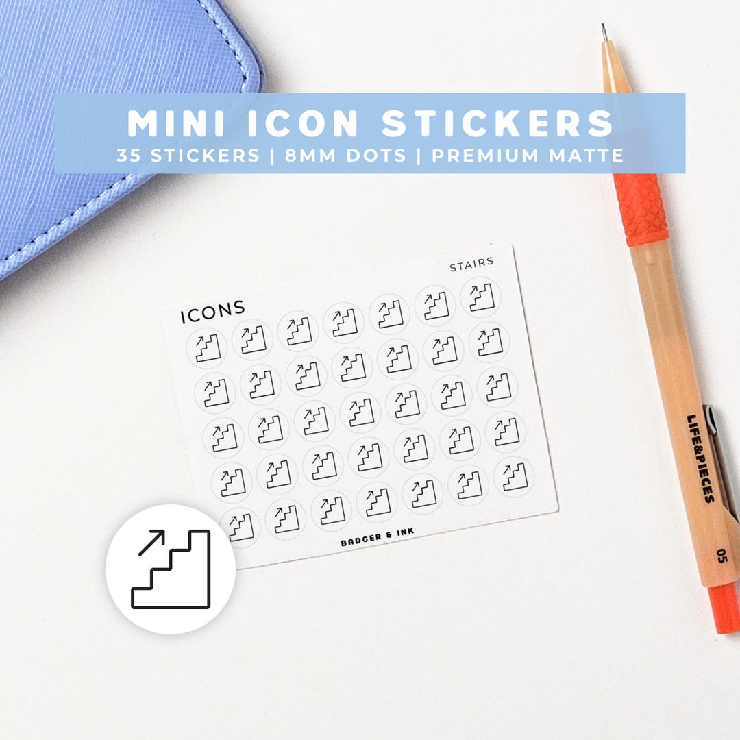 Stairs Stickers | Mini Icons | Stairs, Step Goals, Climb, Fitness ...