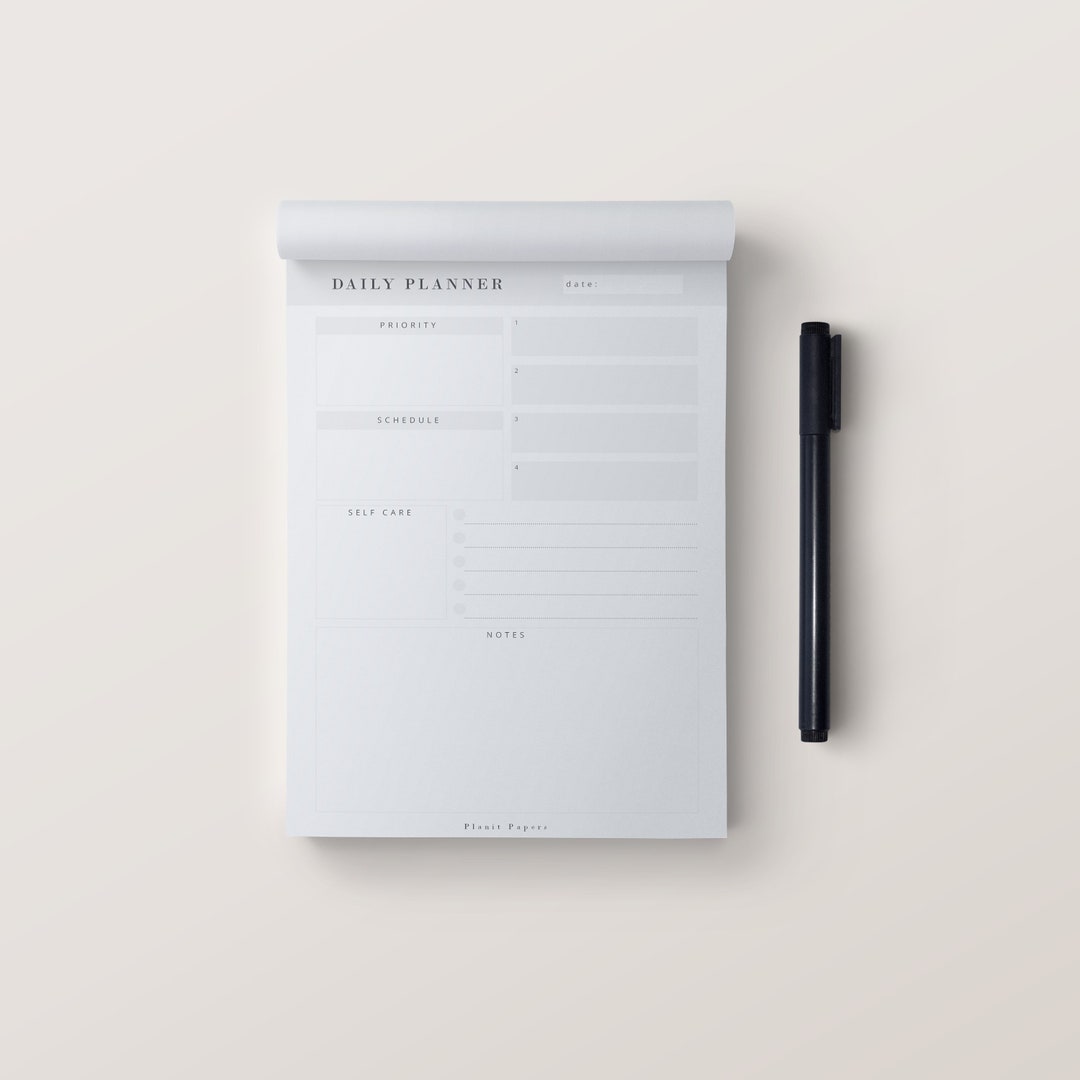 A5 Daily Desk Pad Glued Notepad Minimalist Planner Everyday Desk