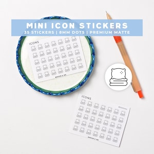 Bedding Planner Stickers | Laundry, Housework & Chores, Mini Icon Sticker Sheet