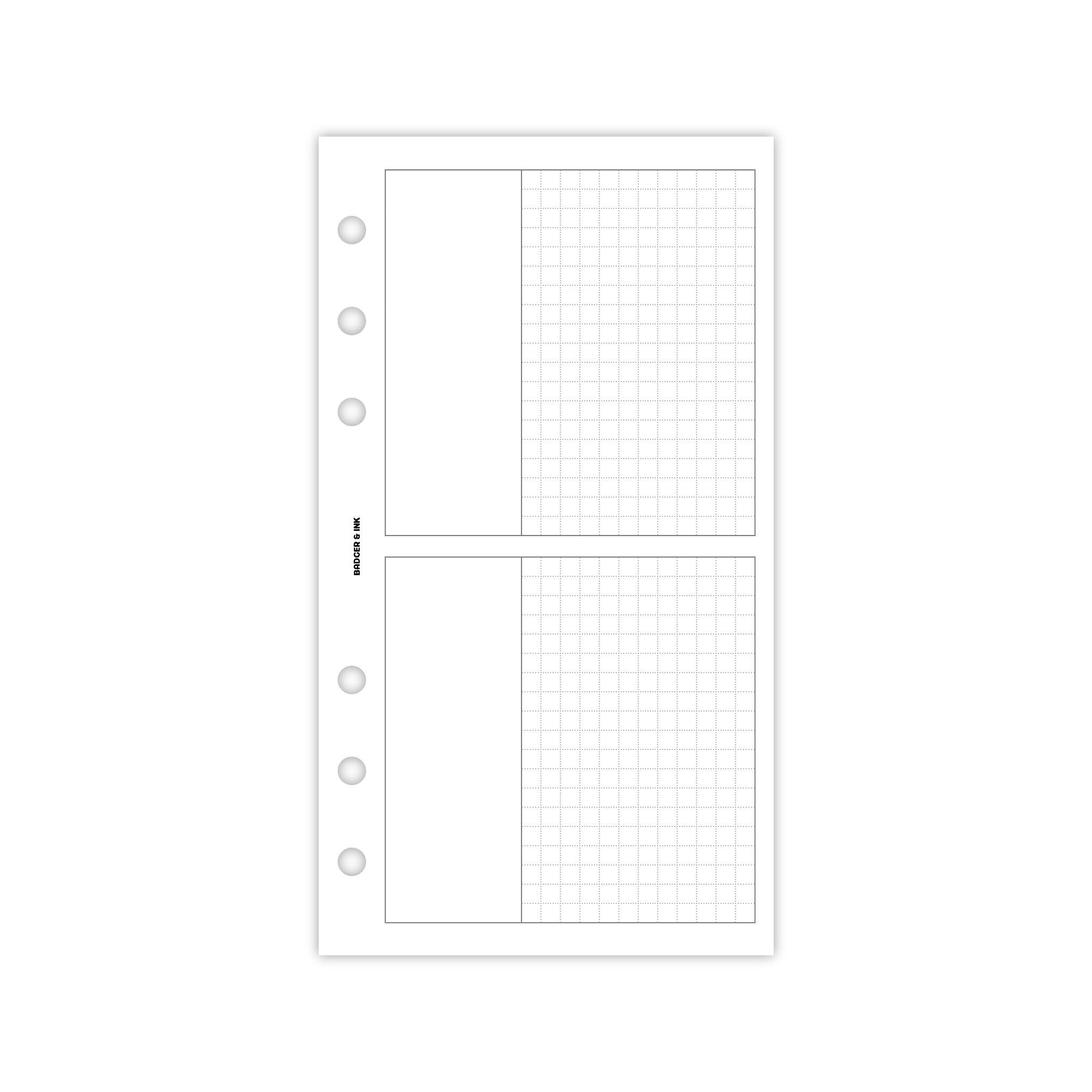 PRINTED Personal Task Grid Planner Inserts | 6 Ring Organiser ...