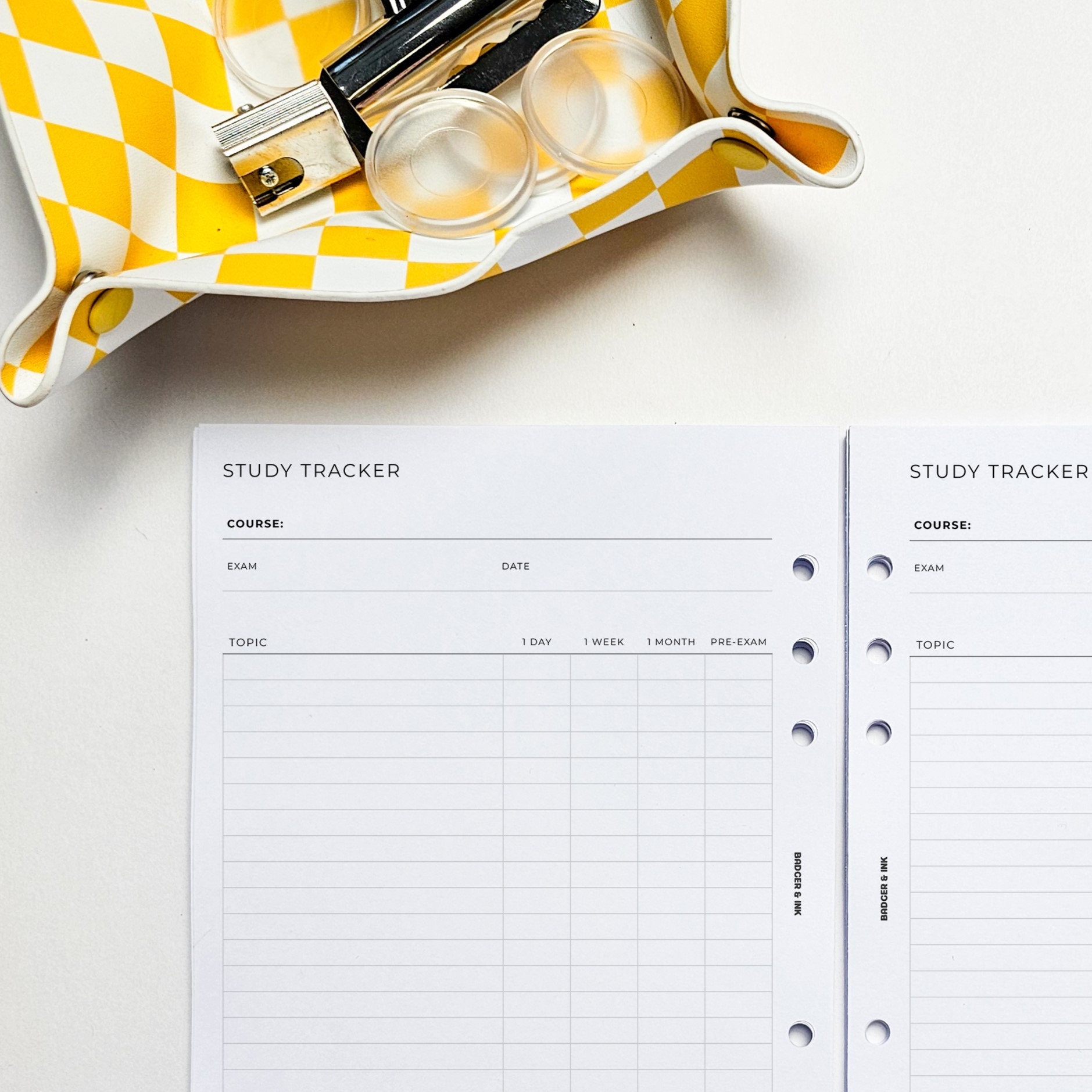 Study Log A5 Planner Inserts | Filofax 6 Ring Binder | Academic Student ...
