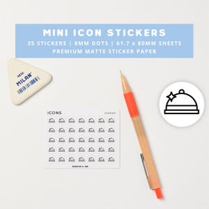 Dinner Stickers | Mini Icons | Dinner Plans, Evening Meal, Food, Meal Prep, Date Night | Food & Meal Planner Stickers