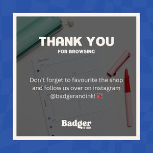 a notepad with a pen and a pen on it with the words thank you