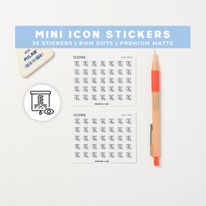 Eye Test Planner Stickers | Optician, Vision Care & Health, Mini Icon Sticker Sheet