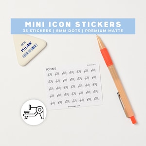 Rowing Planner Stickers | Exercise Machine, Workout, Fitness, Cardio Mini Icon Sticker Sheet