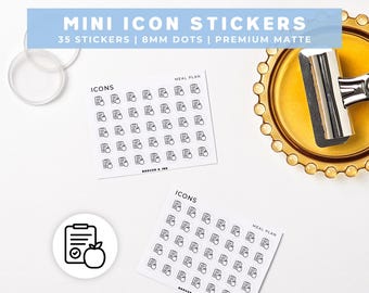 Meal Prep Planner Stickers | Batch Cook, Lunch, Food Plan Mini Icon Sticker Sheet