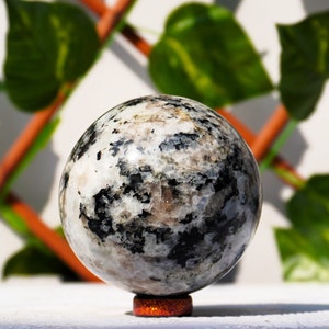 Large 70MM Rainbow Moonstone Quartz Stone Rainbow Spark Flash Metaphysical SPHERE BALL
