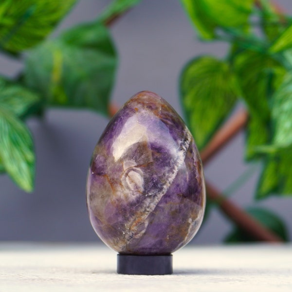 RARE 60MM Purple Auralite 23 Stone Minerals From Canada Healinging Metaphysical EGG Valentine's Gift