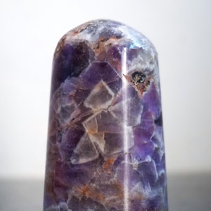 Large Beautiful 80MM Purple Amethyst Stone | Polished Protection Freeform Style
