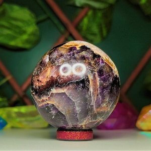 55MM | Purple Auralite 23 Stone Minerals From Canada Healing Metaphysical SPHERE BALL Valentine's Gift