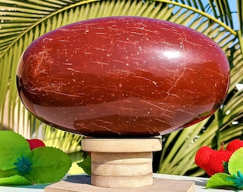 Large 200MM | Red Jasper Stone Minerals Healing Metaphysical LINGAM QUARTZ