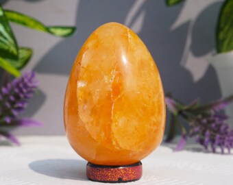 60MM Golden Healer Quartz Egg: Metaphysical Healing Stone