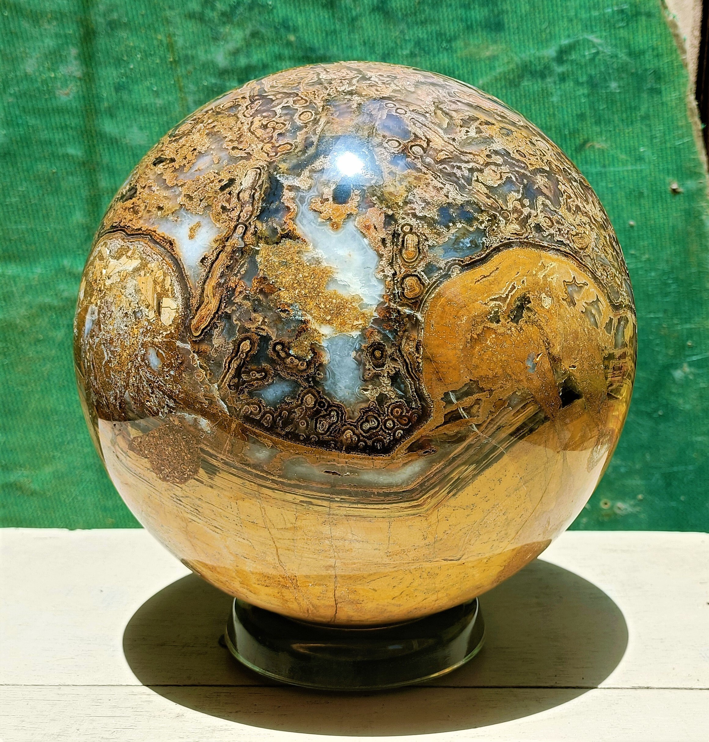 Rare Large 230MM 31.96 Lb Yellow Moss Agate Healing | Etsy