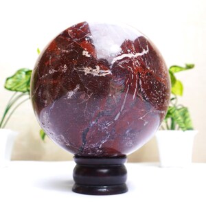 High Quality & Large ~ 140MM | 8.81 lbs | Red Jasper Stone Minerals Healing Metaphysical SPHERE BALL |