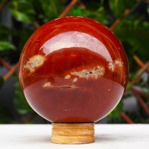 Large 130MM Red Jasper Stone Healing Charged Metaphysical SPHERE BALL