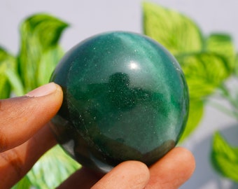 Beautiful 55MM Green Kyanite Stone Healing Charged Metaphysical SPHERE BALL Valentine's Gift