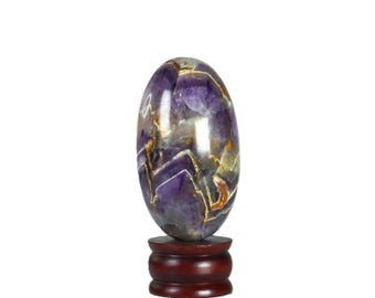 120MM Blue Auralite Stone Lingam: Metaphysical Healing Mineral