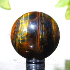 Amazing 50MM Brown Tiger Eye Stone Metaphysical SPHERE BALL | Gift For Him / Her