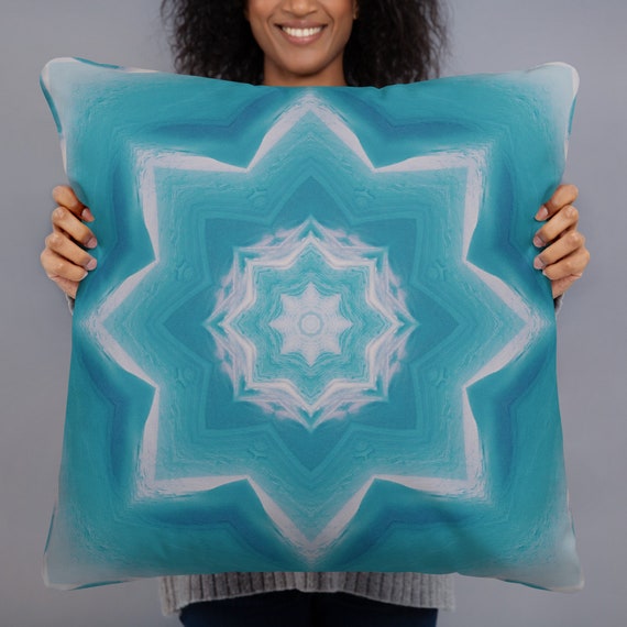 Blue Snowflake Cushion