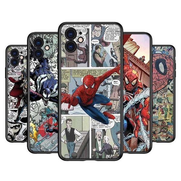 Silicone Cover Comic Spider Man Hulk For Apple iPhone 15 Pro Max iPhone 14 13 12 Mini 11 Pro XS MAX XR X Plus Phone Case