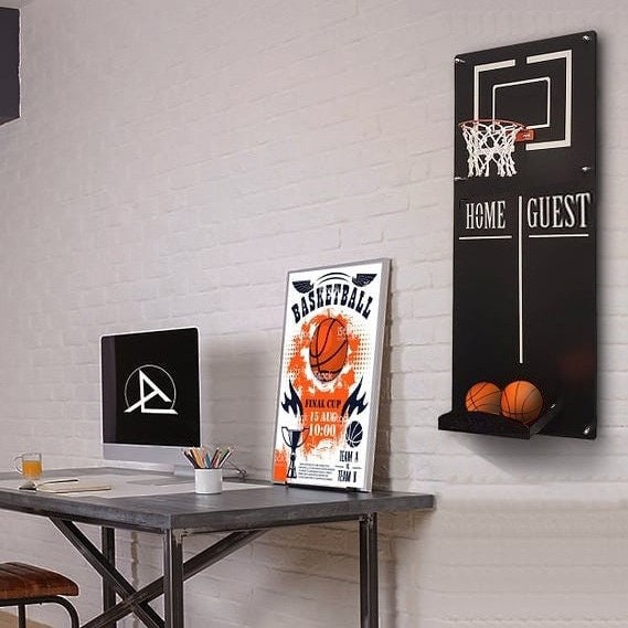 Decoración de la pared del aro del baloncesto aro del | Etsy