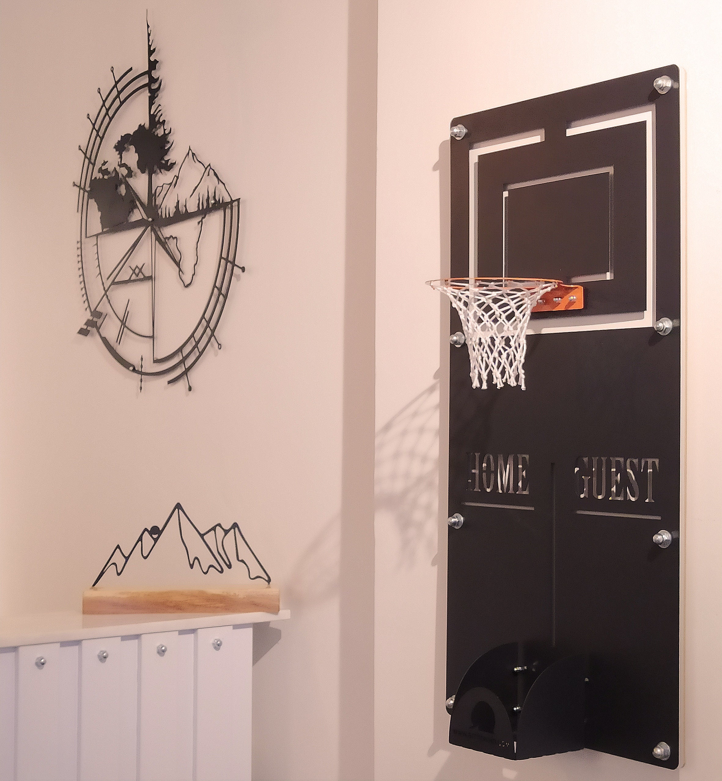 Decoración de la pared del aro del baloncesto aro del | Etsy