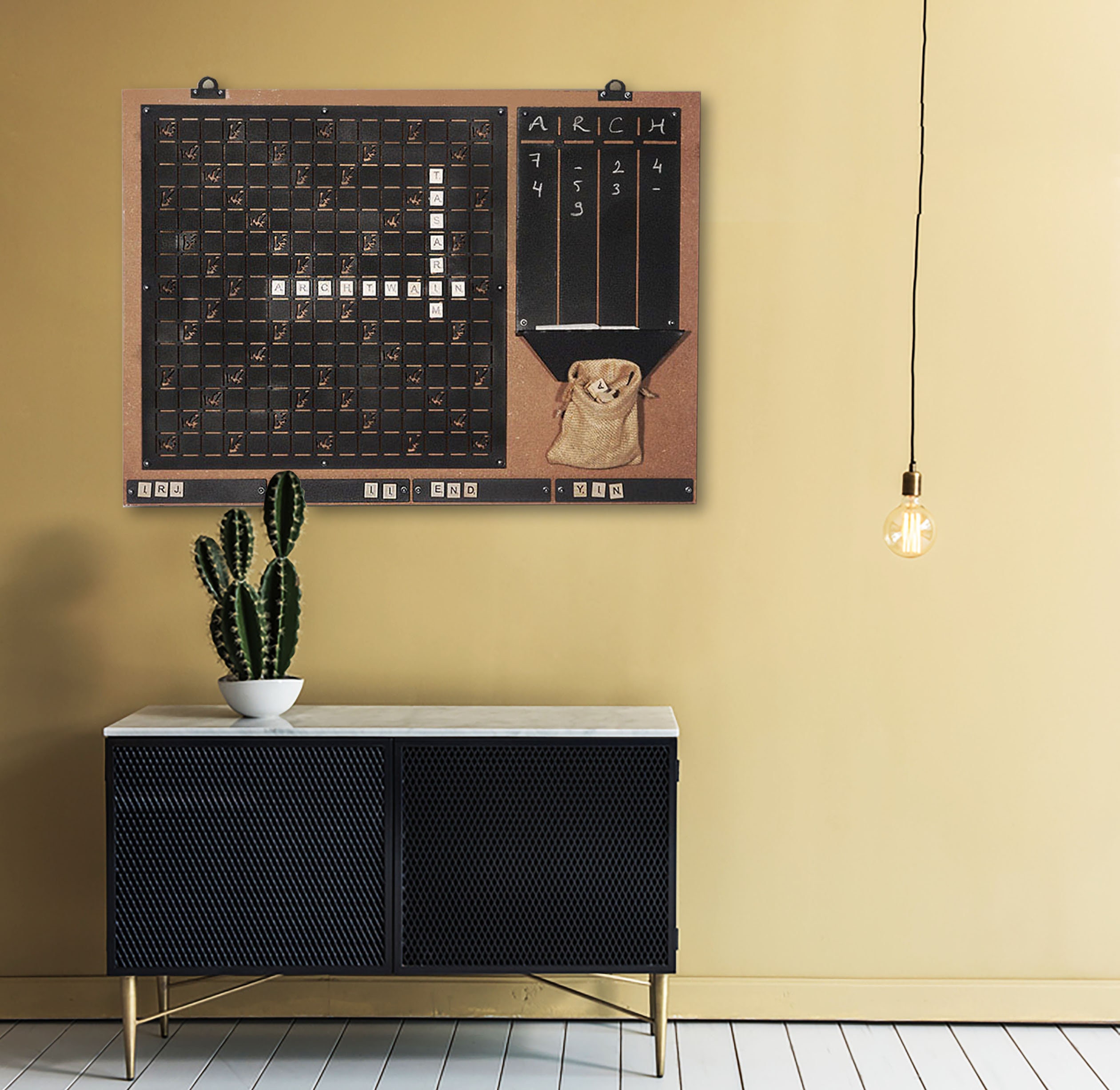 Scrabble Wall Decor Giant Wall Scrabble Board Wall Scrabble Etsy
