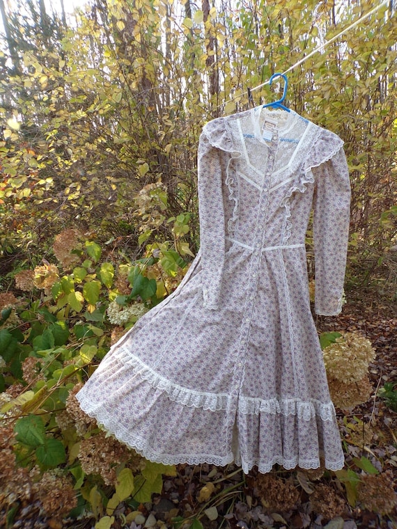 GUNNE SAX Midi Dress Vintage Prairie Western Style