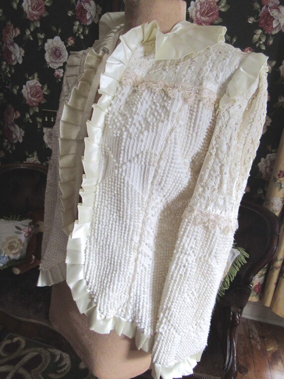 Exquisite Victorian Satin Upcycled Vintage Chenill