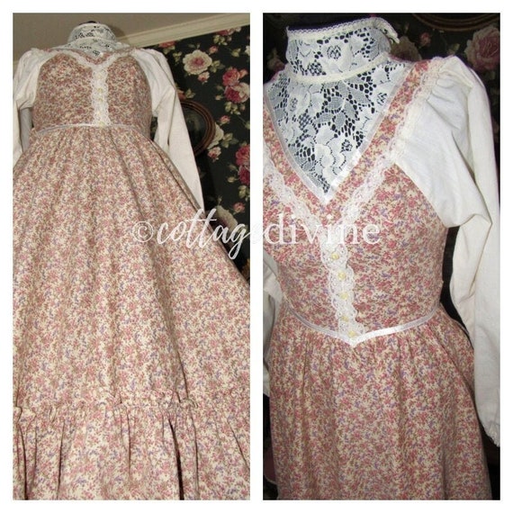 Gunne Sax Victorian Revival Calico Autumn Wildflo… - image 1