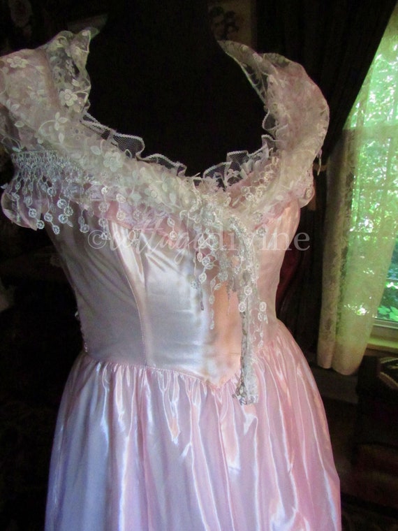 GUNNE SAX Cinderella Pink Princess Vintage Dress … - image 7