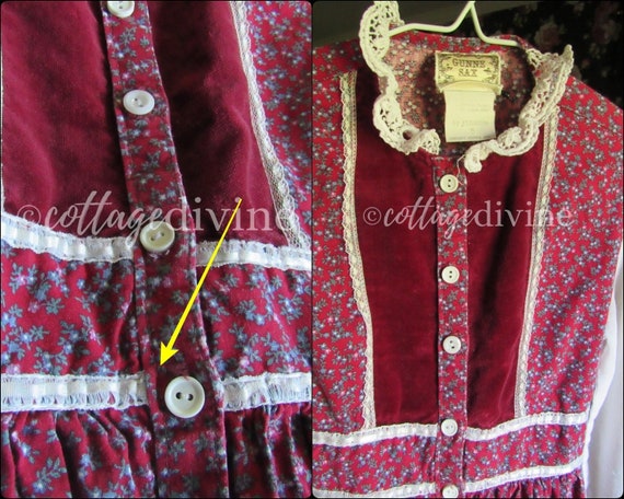 Girl's GUNNE SAX Velvet Bodice Jeunes Filles Vint… - image 10