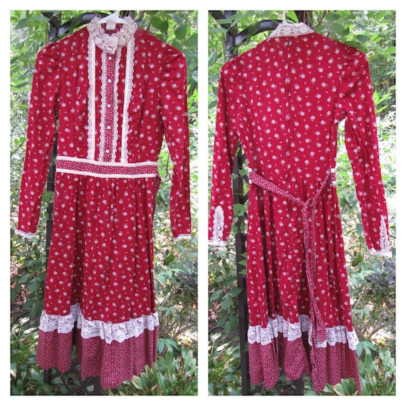 Lady Autumn Gunne Sax Style Victorian Vintage 1970